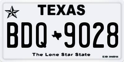 TX license plate BDQ9028