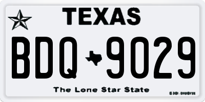 TX license plate BDQ9029