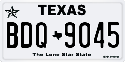 TX license plate BDQ9045