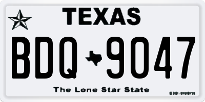 TX license plate BDQ9047
