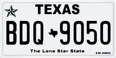 TX license plate BDQ9050