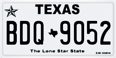TX license plate BDQ9052