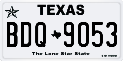 TX license plate BDQ9053