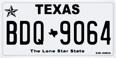 TX license plate BDQ9064