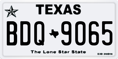 TX license plate BDQ9065