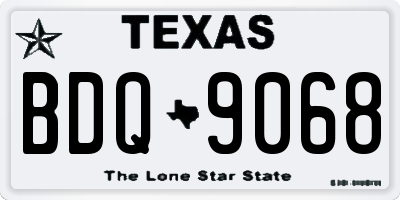 TX license plate BDQ9068