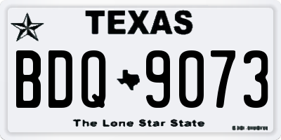 TX license plate BDQ9073
