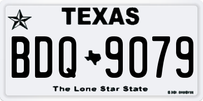 TX license plate BDQ9079