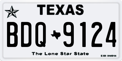 TX license plate BDQ9124