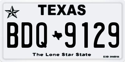 TX license plate BDQ9129