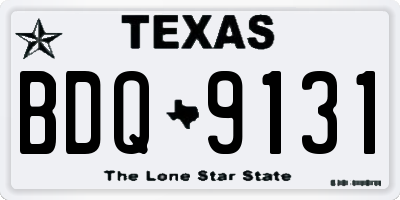 TX license plate BDQ9131