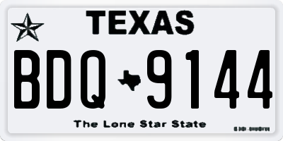 TX license plate BDQ9144