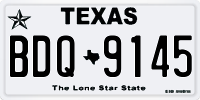 TX license plate BDQ9145