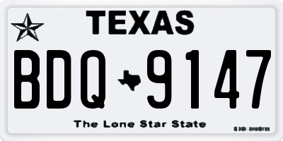 TX license plate BDQ9147