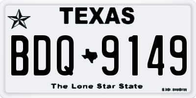 TX license plate BDQ9149
