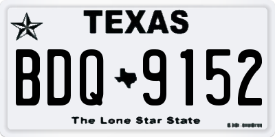 TX license plate BDQ9152