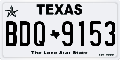 TX license plate BDQ9153