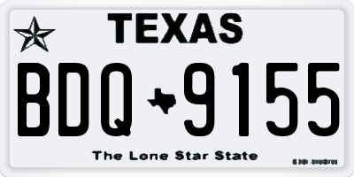 TX license plate BDQ9155
