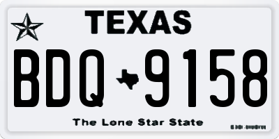 TX license plate BDQ9158