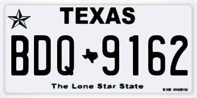TX license plate BDQ9162
