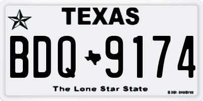 TX license plate BDQ9174