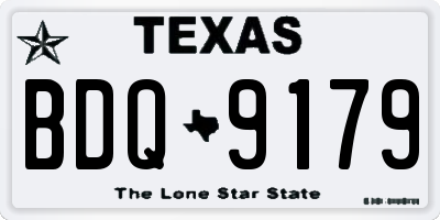 TX license plate BDQ9179