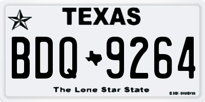 TX license plate BDQ9264