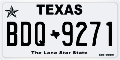 TX license plate BDQ9271