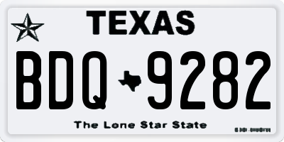TX license plate BDQ9282