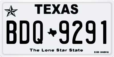 TX license plate BDQ9291
