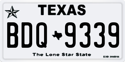 TX license plate BDQ9339
