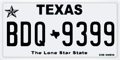TX license plate BDQ9399