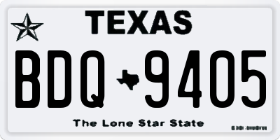 TX license plate BDQ9405