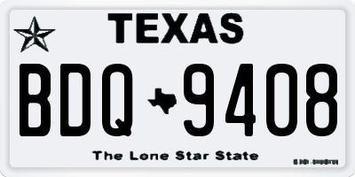 TX license plate BDQ9408