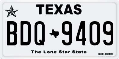 TX license plate BDQ9409