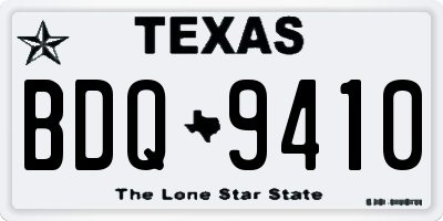 TX license plate BDQ9410