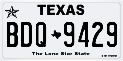 TX license plate BDQ9429