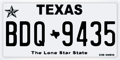 TX license plate BDQ9435