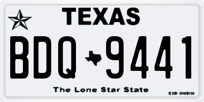 TX license plate BDQ9441