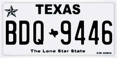 TX license plate BDQ9446
