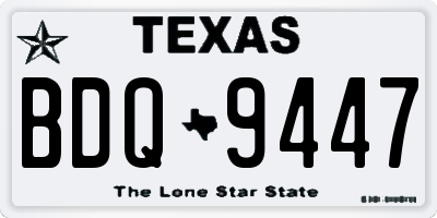 TX license plate BDQ9447
