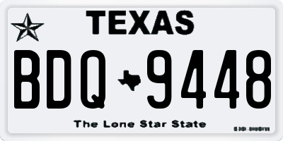 TX license plate BDQ9448