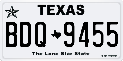 TX license plate BDQ9455