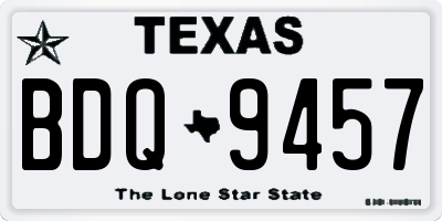 TX license plate BDQ9457