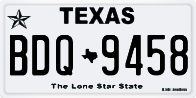TX license plate BDQ9458