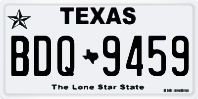 TX license plate BDQ9459