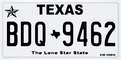 TX license plate BDQ9462