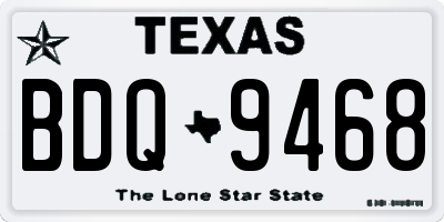 TX license plate BDQ9468