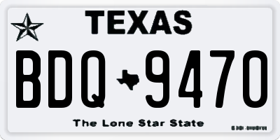 TX license plate BDQ9470