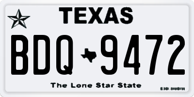 TX license plate BDQ9472